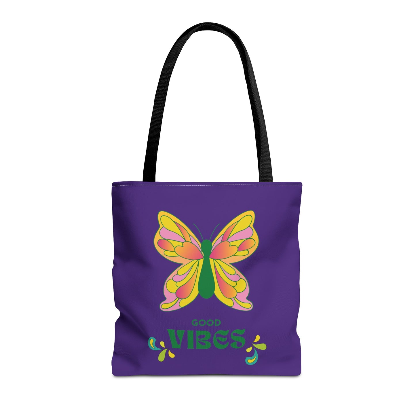 "Good Vibes" Butterfly Tote Bag - Stylish, Durable, Multiple Sizes