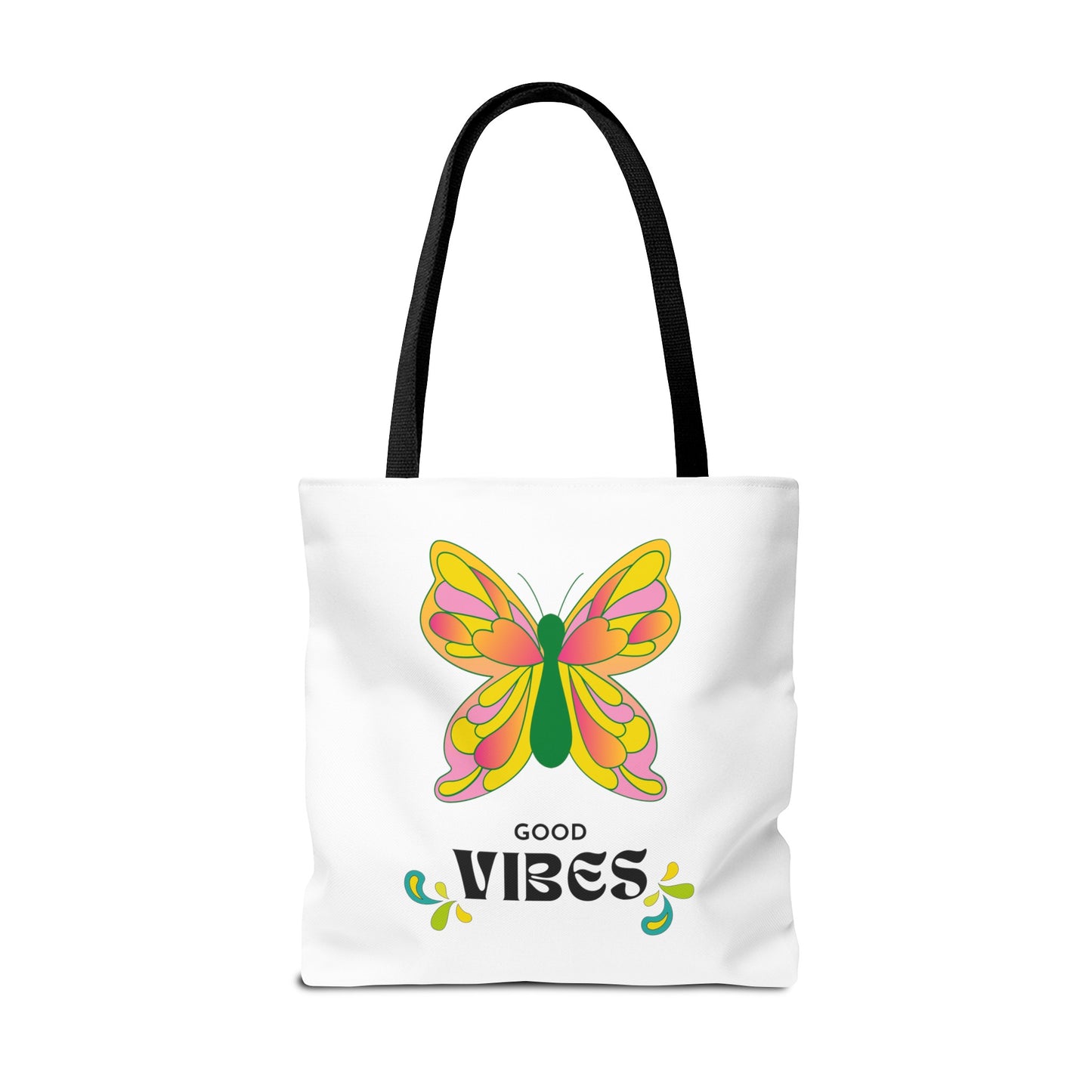 "Good Vibes" Butterfly Tote Bag - Stylish, Durable, Multiple Sizes