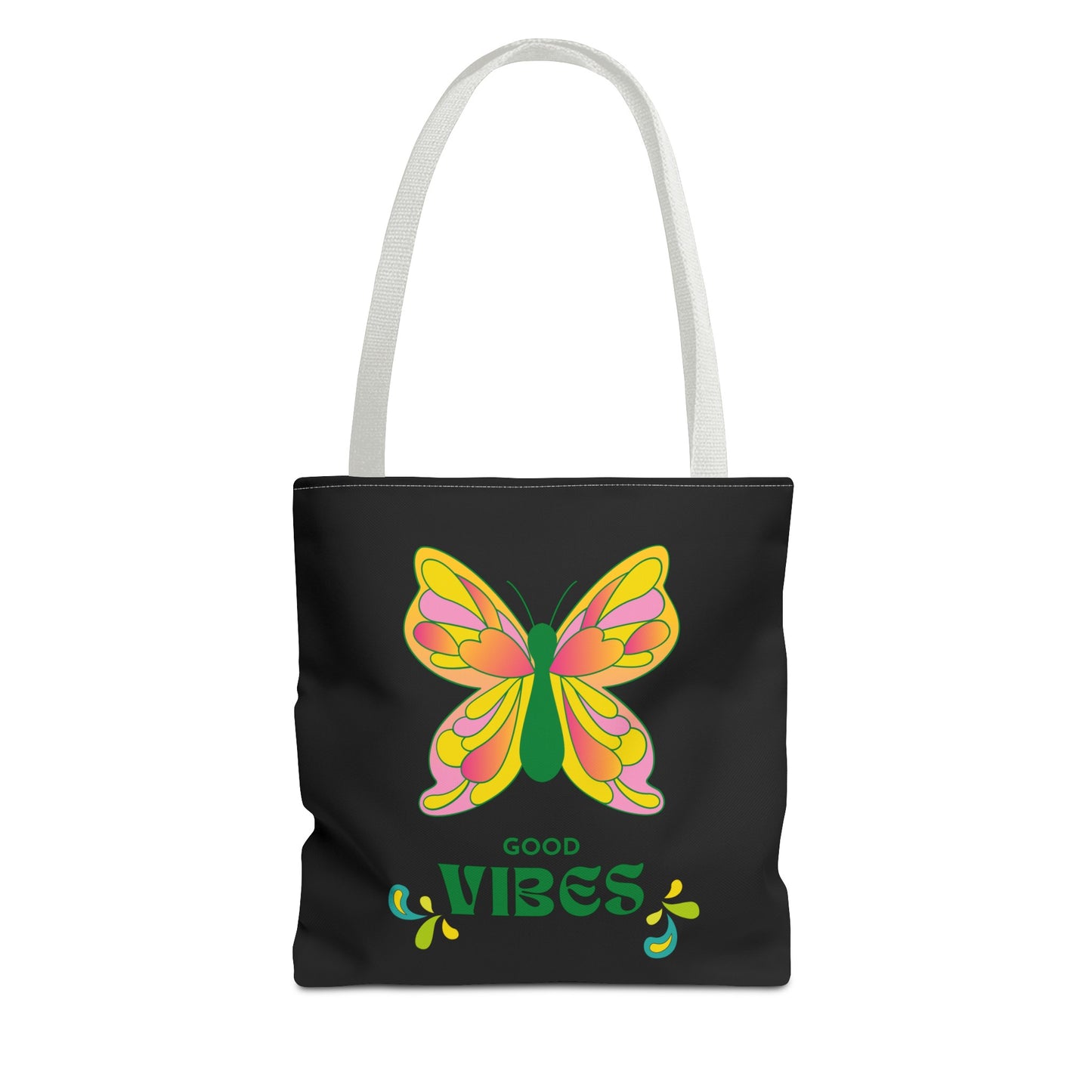 "Good Vibes" Butterfly Tote Bag - Stylish, Durable, Multiple Sizes