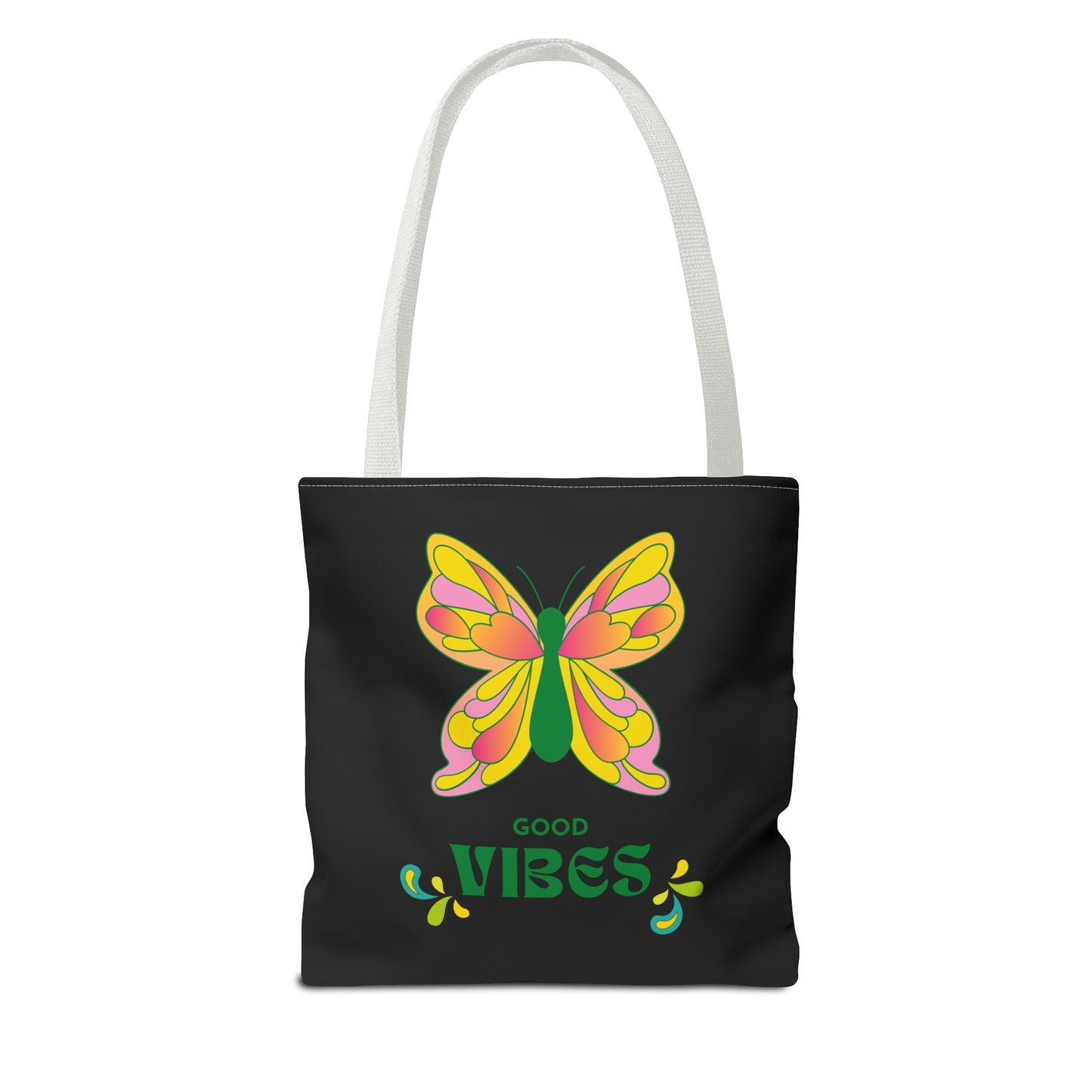 "Good Vibes" Butterfly Tote Bag - Stylish, Durable, Multiple Sizes