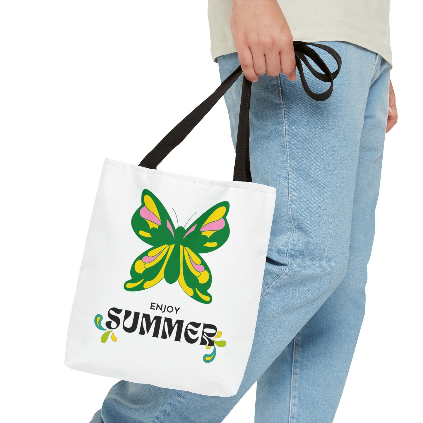 "Enjoy Summer" Butterfly Tote Bag - Stylish, Durable, Multiple Sizes