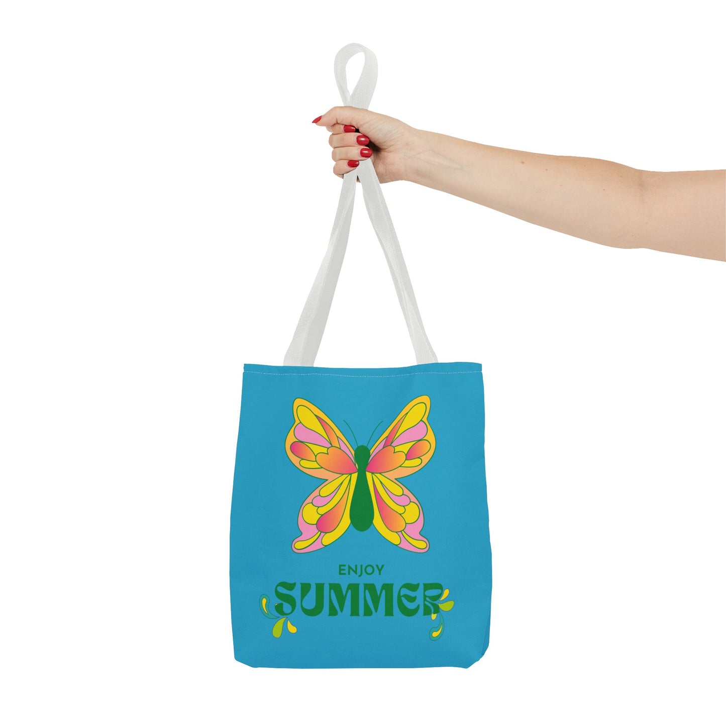 "Enjoy Summer" Butterfly Tote Bag - Stylish, Durable, Multiple Sizes