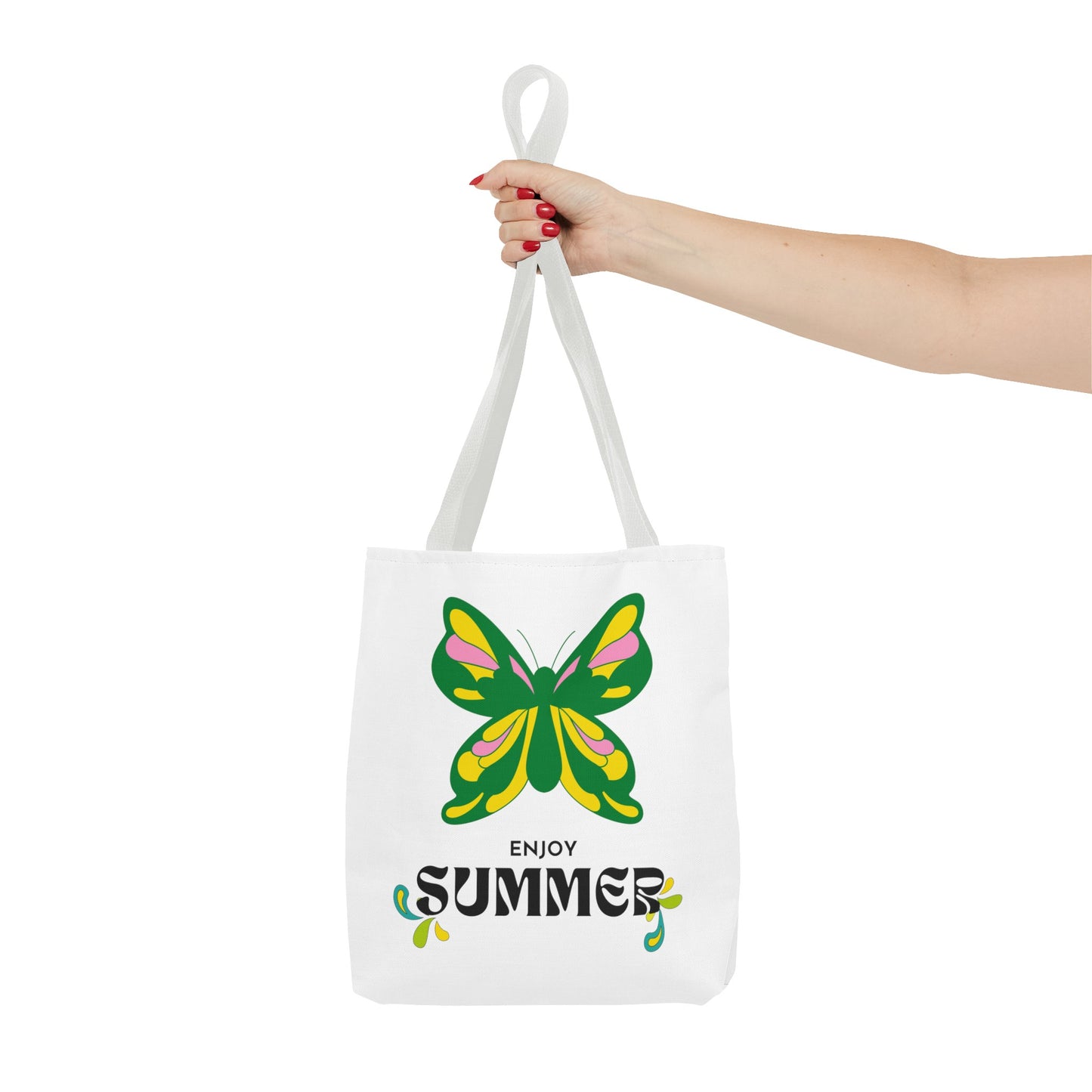 "Enjoy Summer" Butterfly Tote Bag - Stylish, Durable, Multiple Sizes