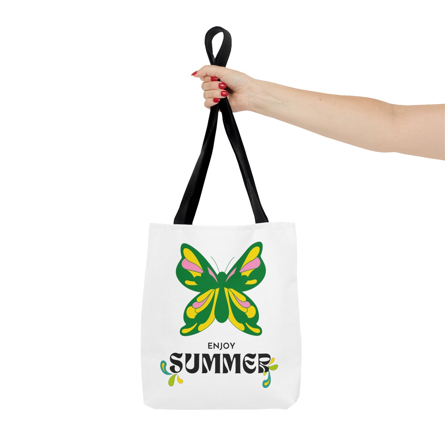 "Enjoy Summer" Butterfly Tote Bag - Stylish, Durable, Multiple Sizes