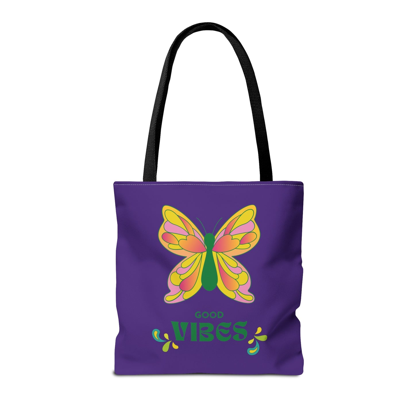 "Good Vibes" Butterfly Tote Bag - Stylish, Durable, Multiple Sizes