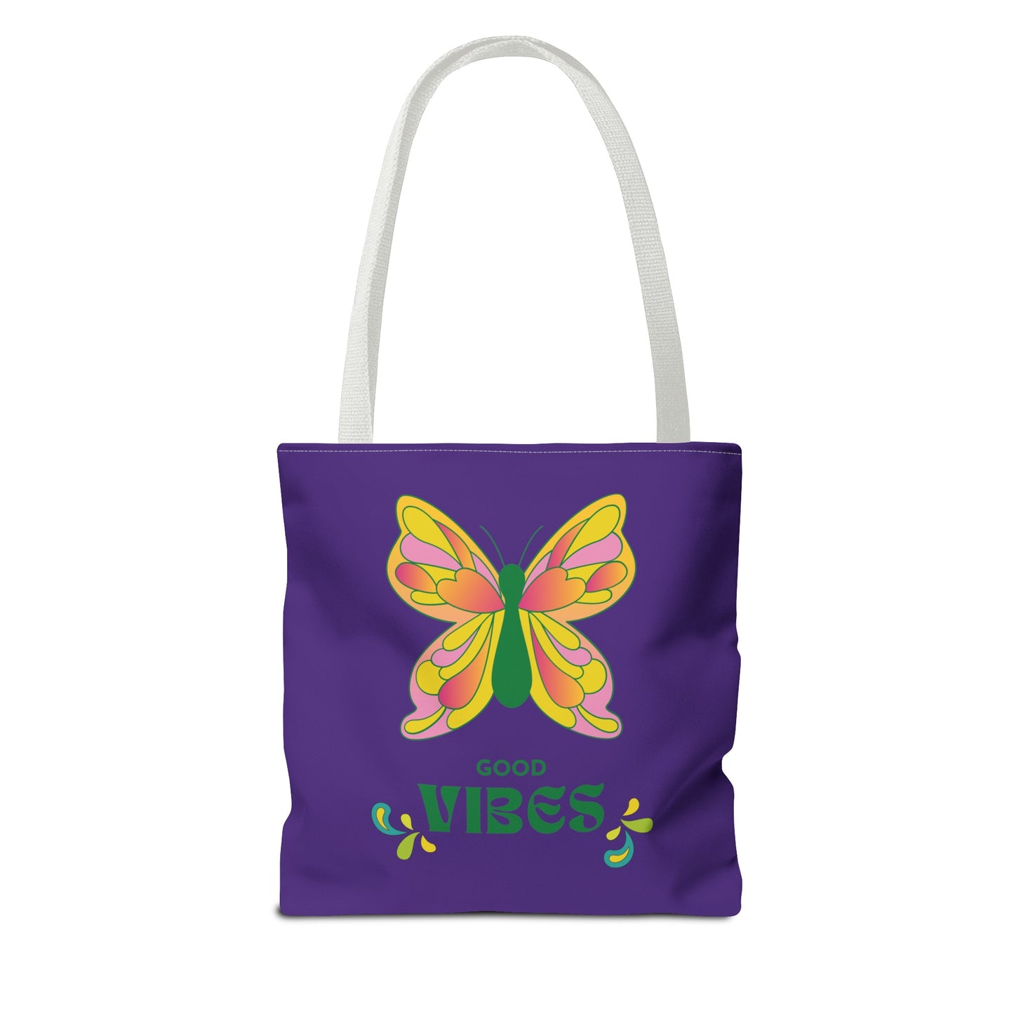 "Good Vibes" Butterfly Tote Bag - Stylish, Durable, Multiple Sizes