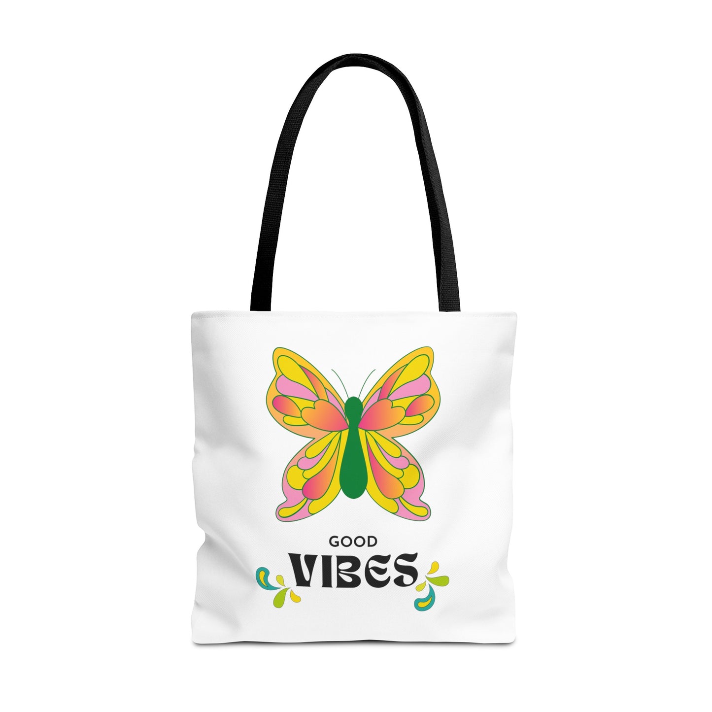 "Good Vibes" Butterfly Tote Bag - Stylish, Durable, Multiple Sizes