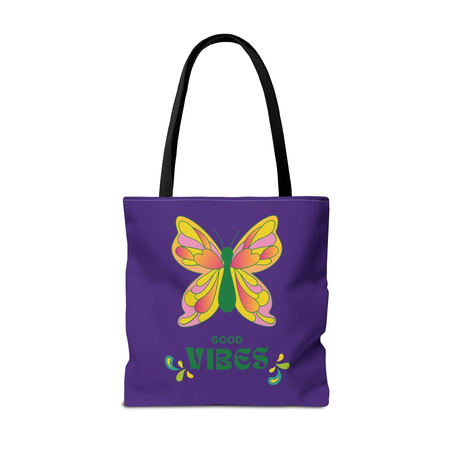 "Good Vibes" Butterfly Tote Bag - Stylish, Durable, Multiple Sizes