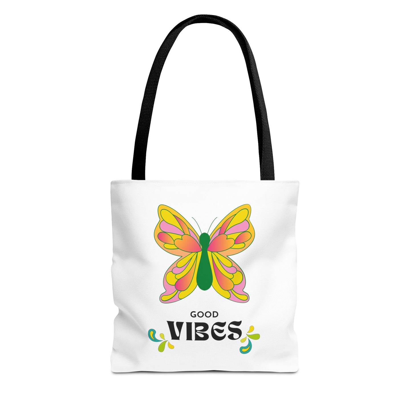 "Good Vibes" Butterfly Tote Bag - Stylish, Durable, Multiple Sizes