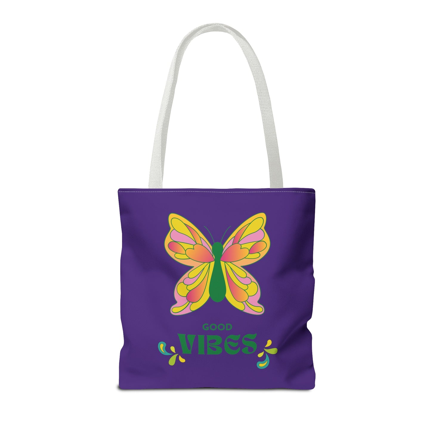 "Good Vibes" Butterfly Tote Bag - Stylish, Durable, Multiple Sizes