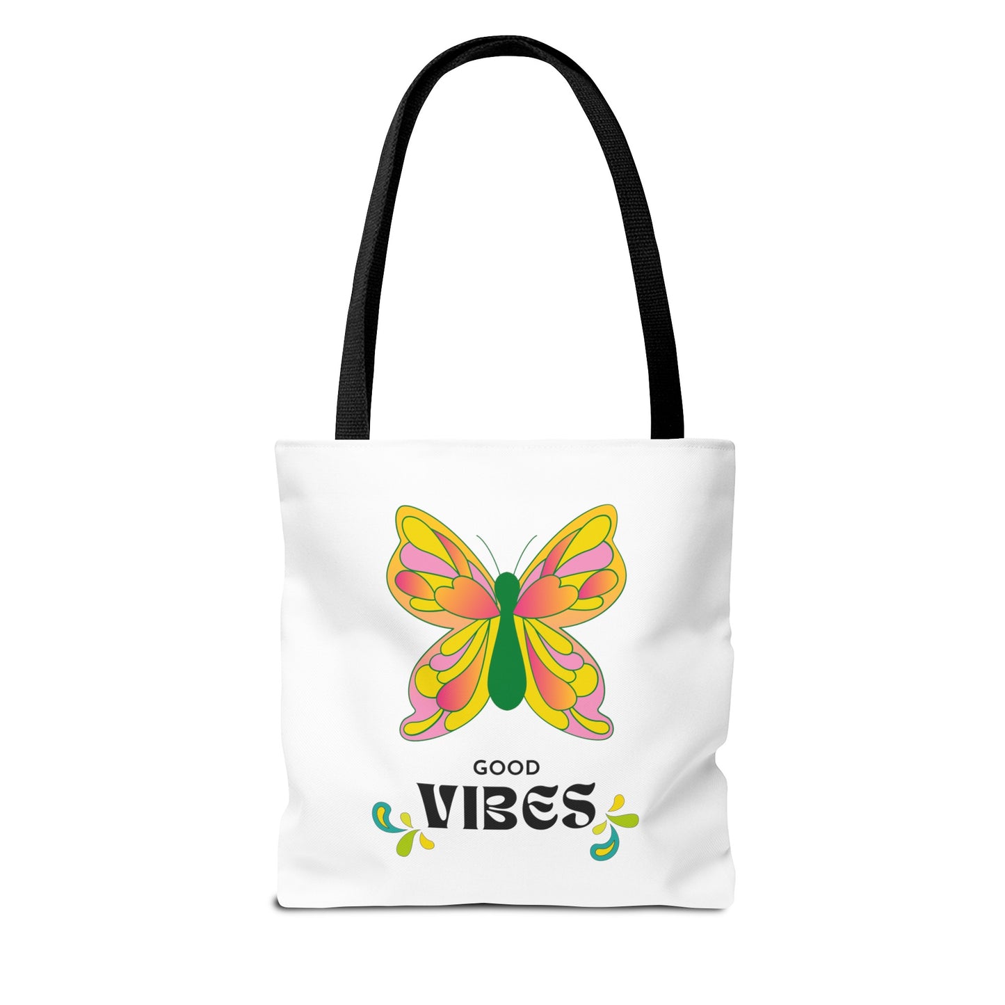 "Good Vibes" Butterfly Tote Bag - Stylish, Durable, Multiple Sizes