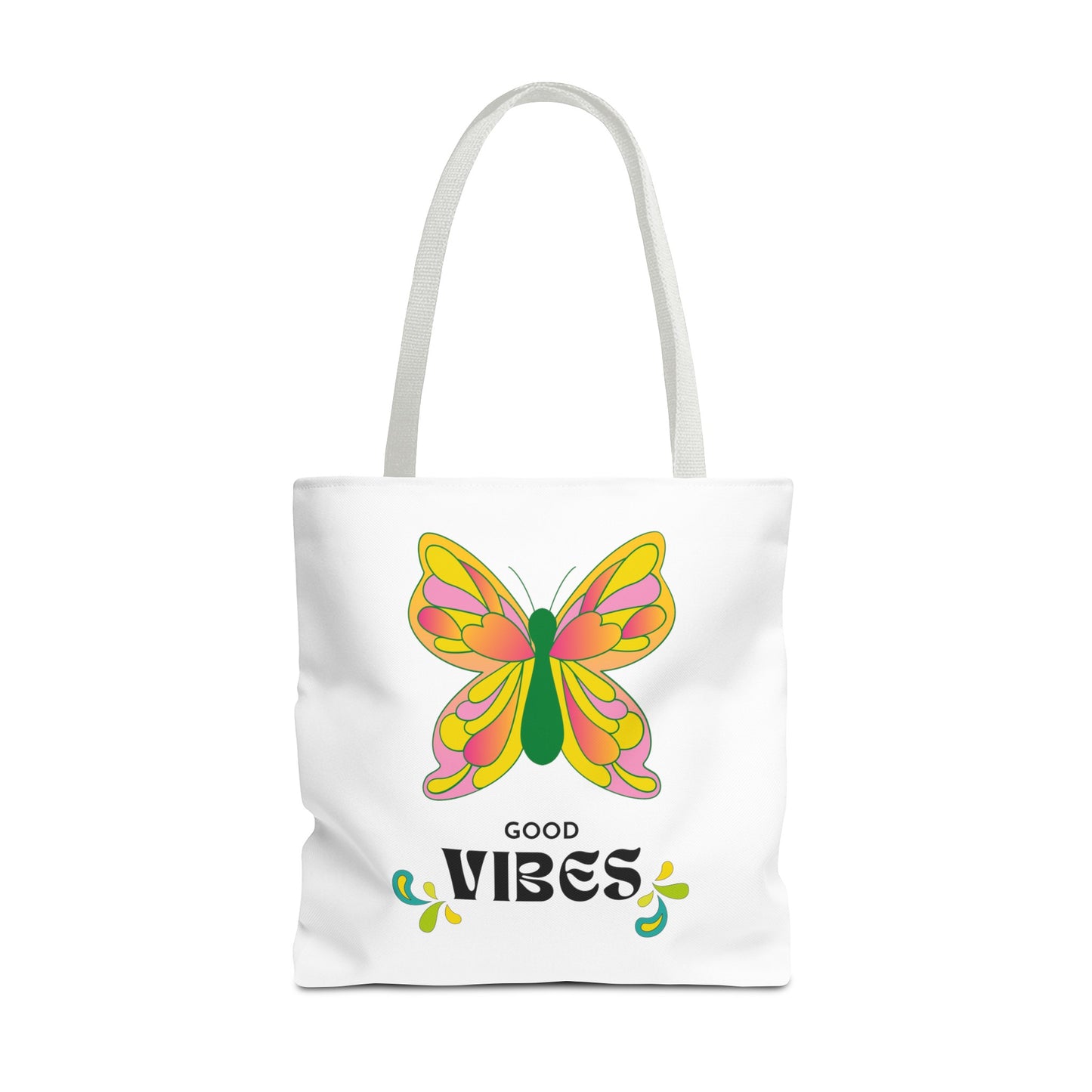 "Good Vibes" Butterfly Tote Bag - Stylish, Durable, Multiple Sizes