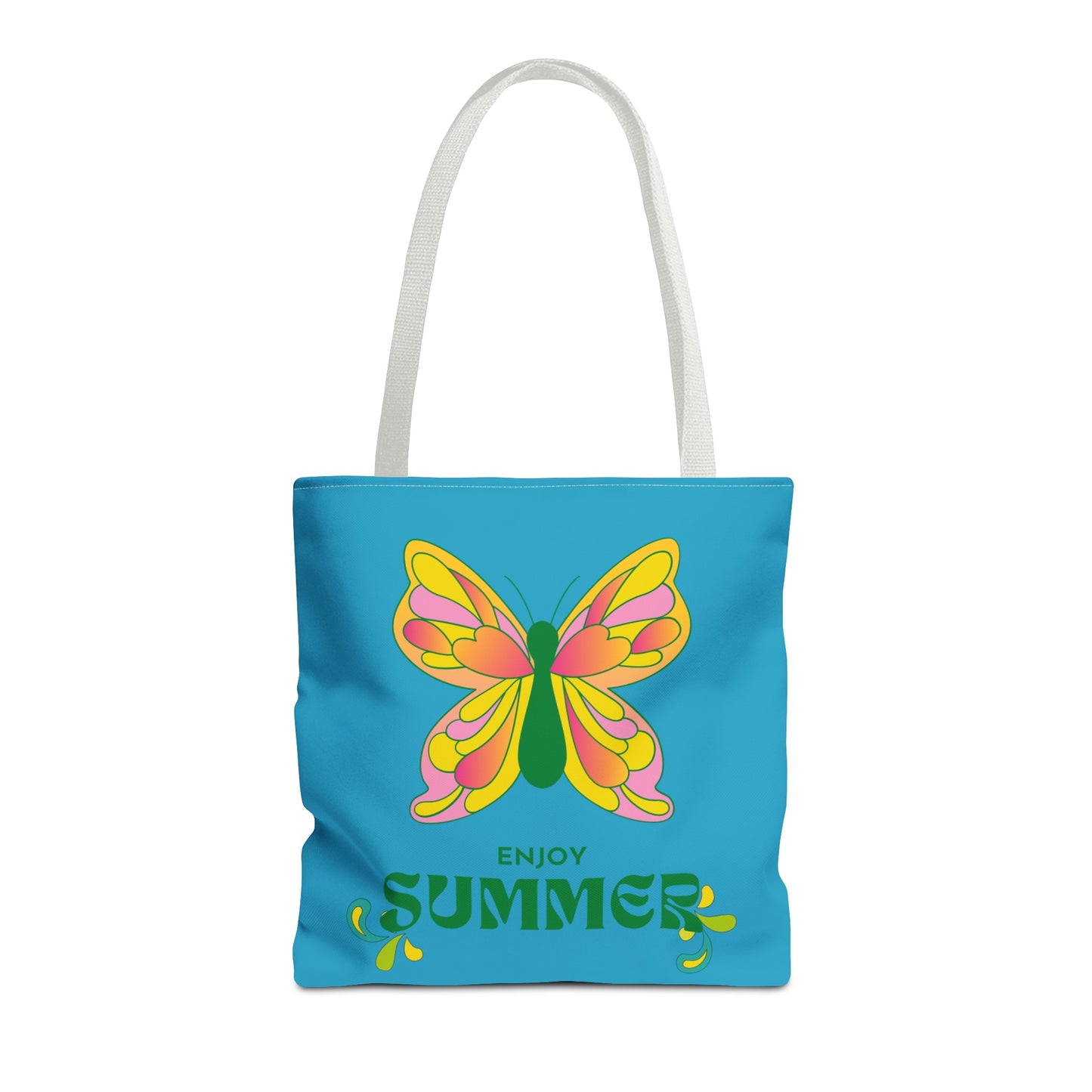 "Enjoy Summer" Butterfly Tote Bag - Stylish, Durable, Multiple Sizes