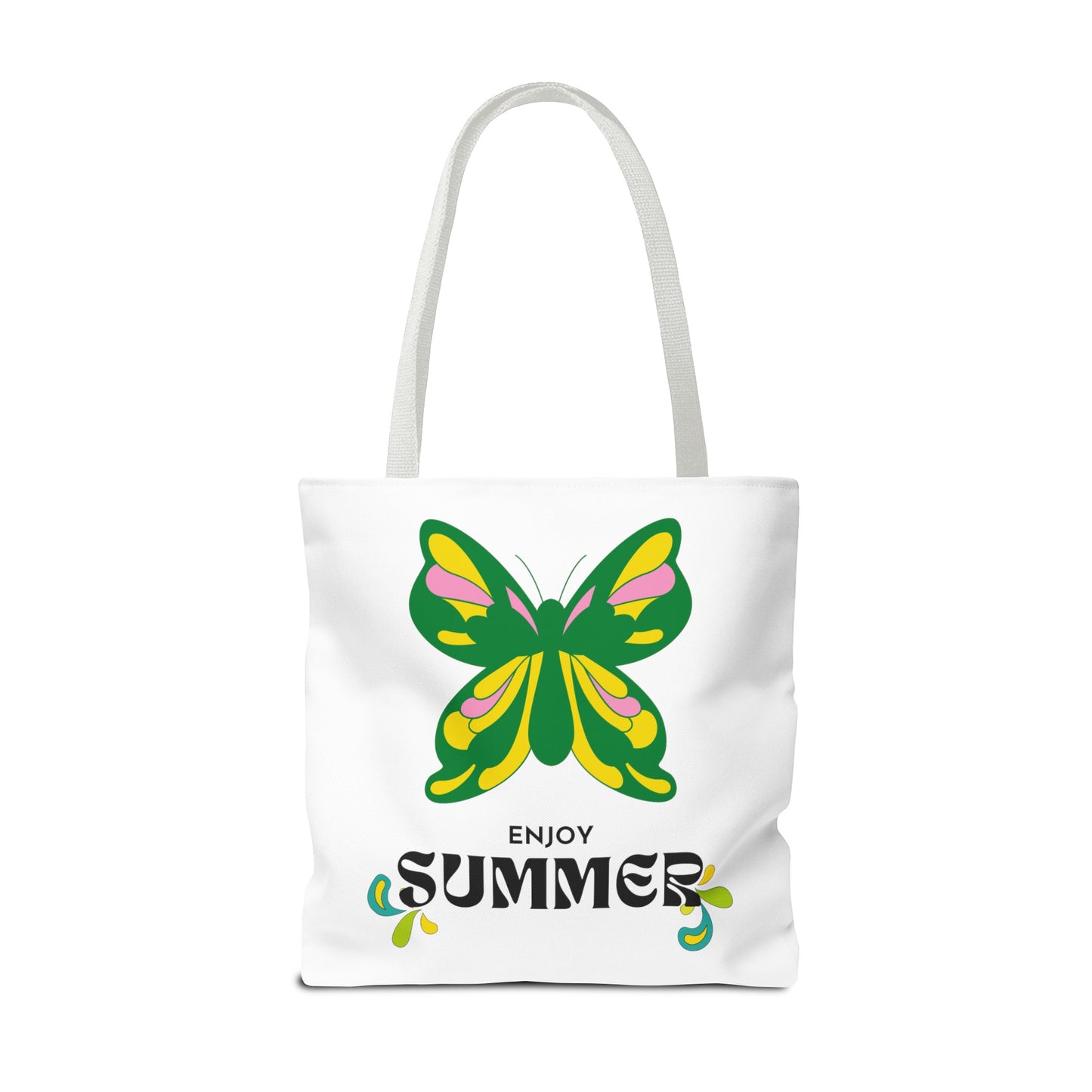 "Enjoy Summer" Butterfly Tote Bag - Stylish, Durable, Multiple Sizes