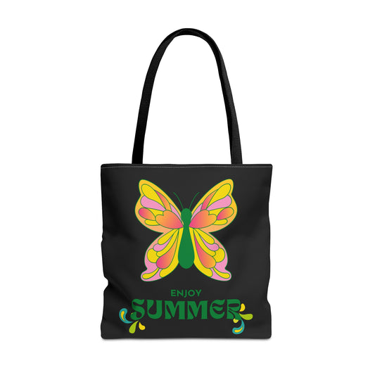 "Enjoy Summer" Butterfly Tote Bag - Stylish, Durable, Multiple Sizes