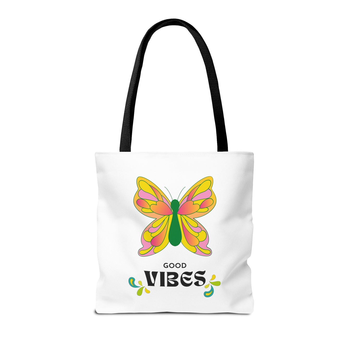 "Good Vibes" Butterfly Tote Bag - Stylish, Durable, Multiple Sizes