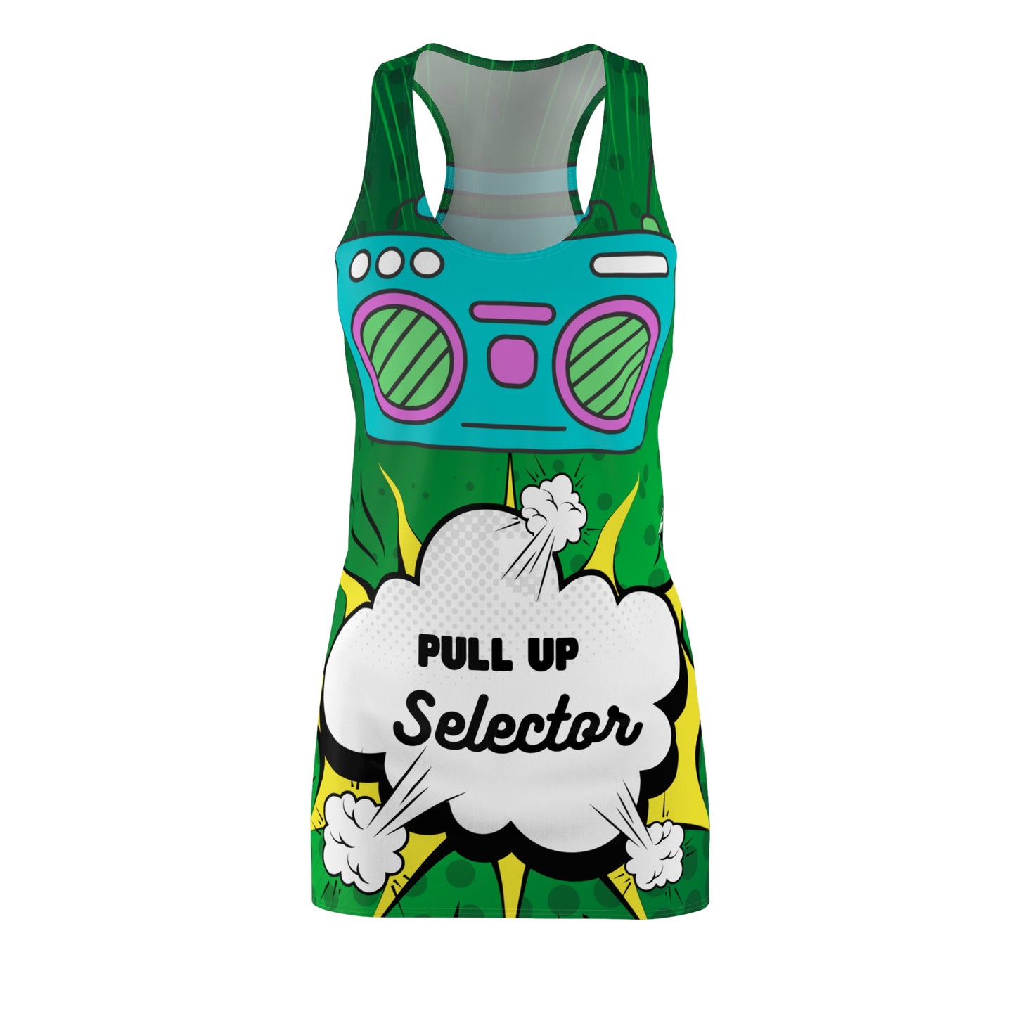 Women's "Pull Up Selector" Cut & Sew Racerback Dress - Stylish & Versatile