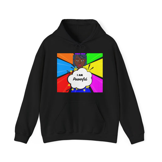 Unisex "I Am Powerful" Heavy Blend Hoodie - Celebrating Strong Black Women