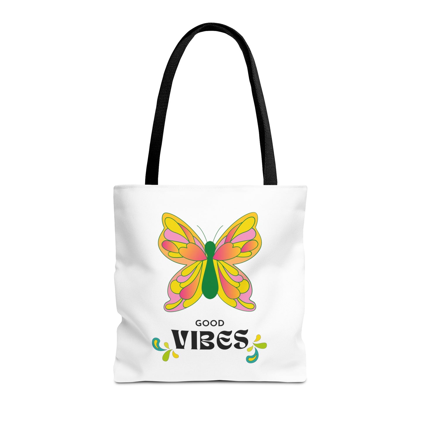 "Good Vibes" Butterfly Tote Bag - Stylish, Durable, Multiple Sizes