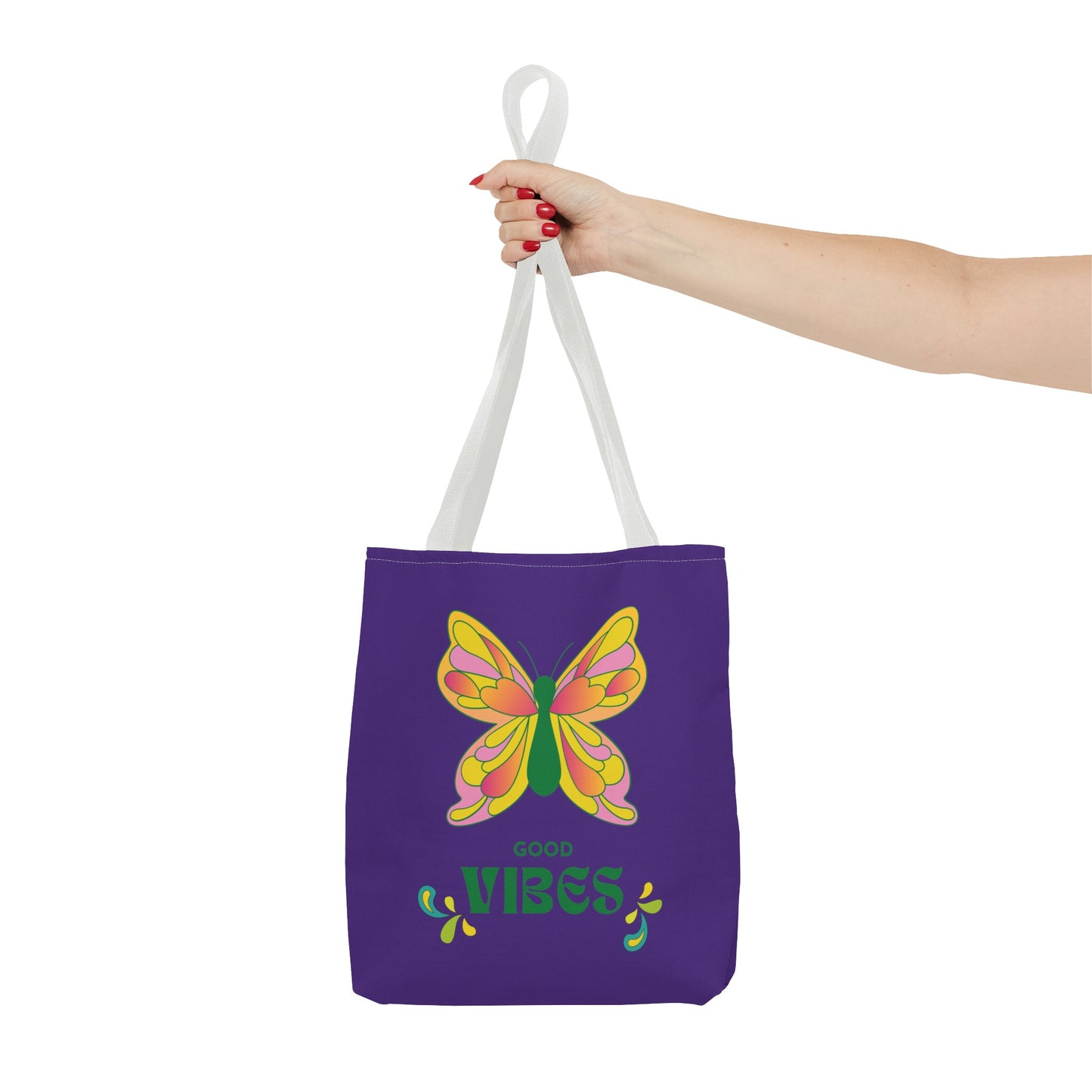 "Good Vibes" Butterfly Tote Bag - Stylish, Durable, Multiple Sizes