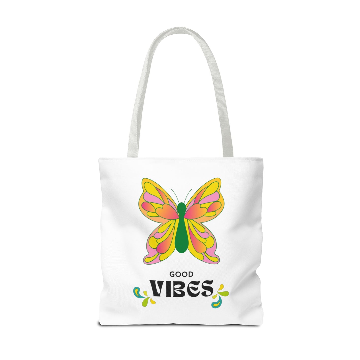 "Good Vibes" Butterfly Tote Bag - Stylish, Durable, Multiple Sizes