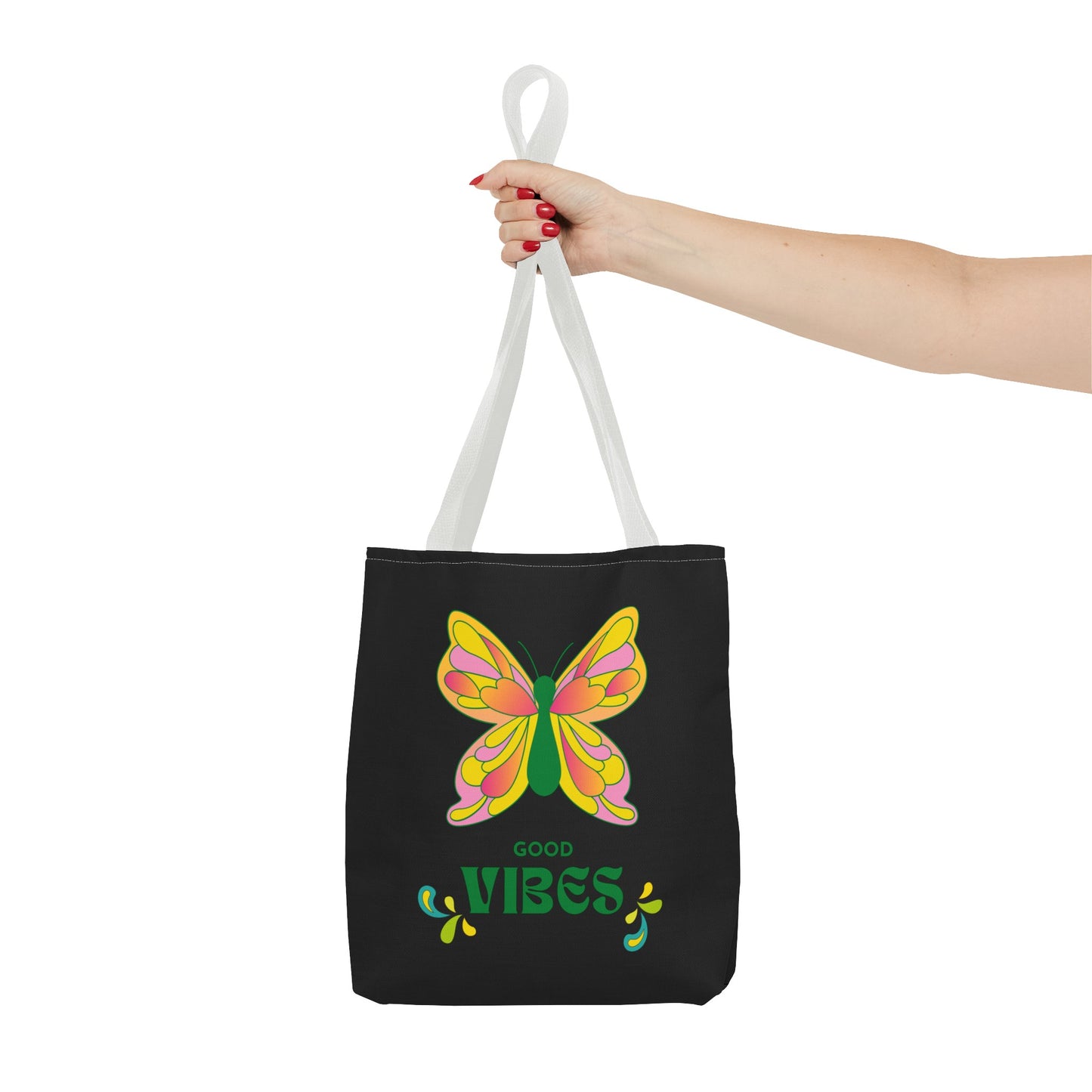 "Good Vibes" Butterfly Tote Bag - Stylish, Durable, Multiple Sizes