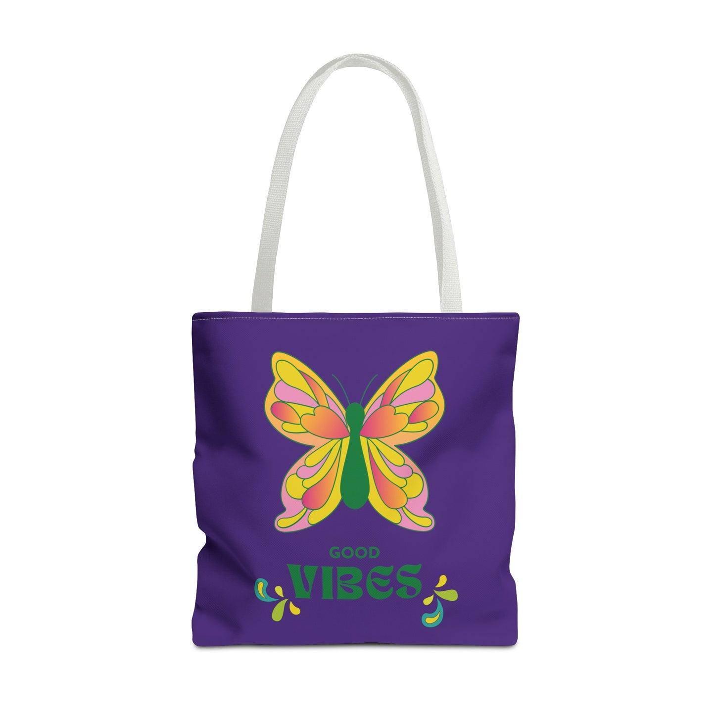 "Good Vibes" Butterfly Tote Bag - Stylish, Durable, Multiple Sizes