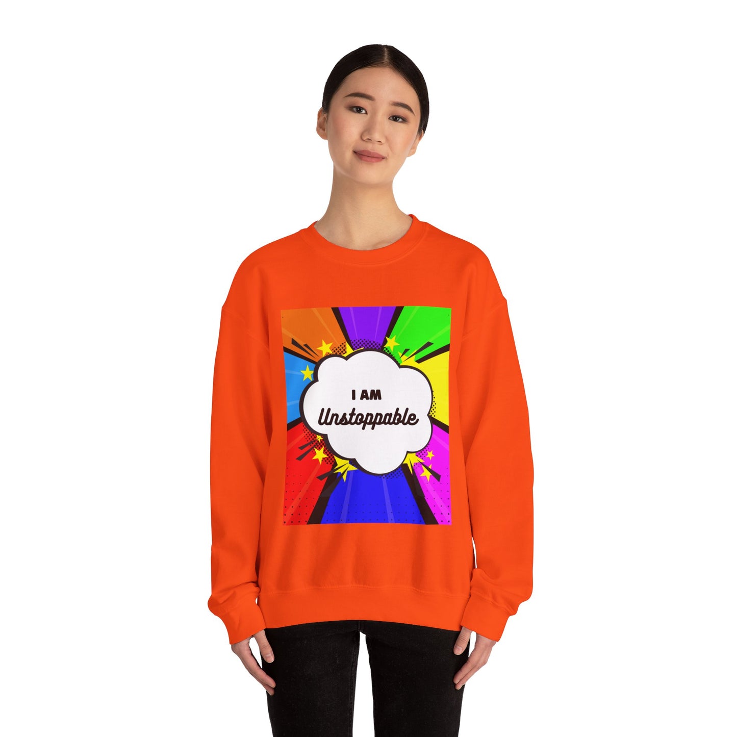 Unisex "I Am Unstoppable" Heavy Blend Crewneck Sweatshirt - Comfortable & Stylish