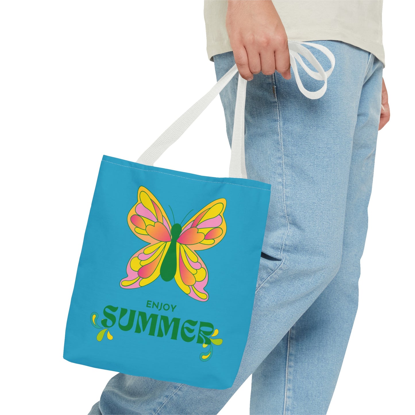 "Enjoy Summer" Butterfly Tote Bag - Stylish, Durable, Multiple Sizes