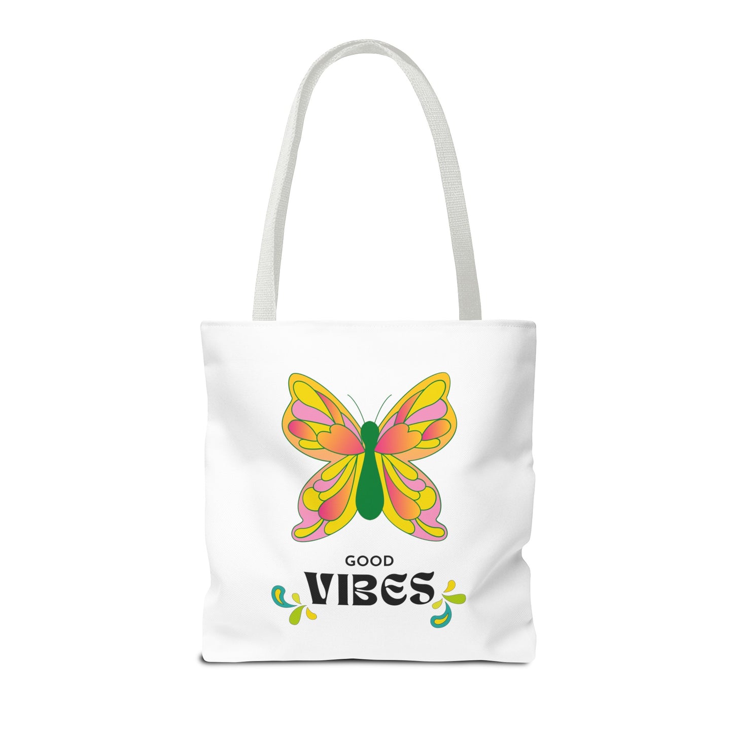 "Good Vibes" Butterfly Tote Bag - Stylish, Durable, Multiple Sizes