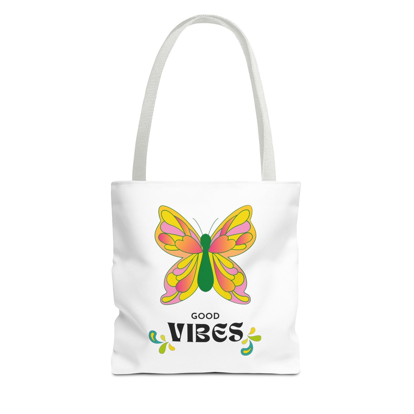 "Good Vibes" Butterfly Tote Bag - Stylish, Durable, Multiple Sizes