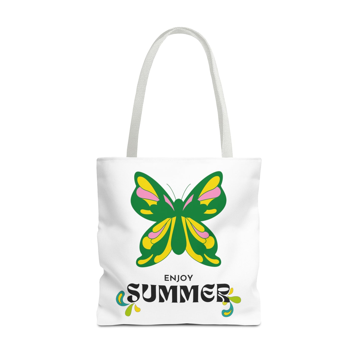 "Enjoy Summer" Butterfly Tote Bag - Stylish, Durable, Multiple Sizes