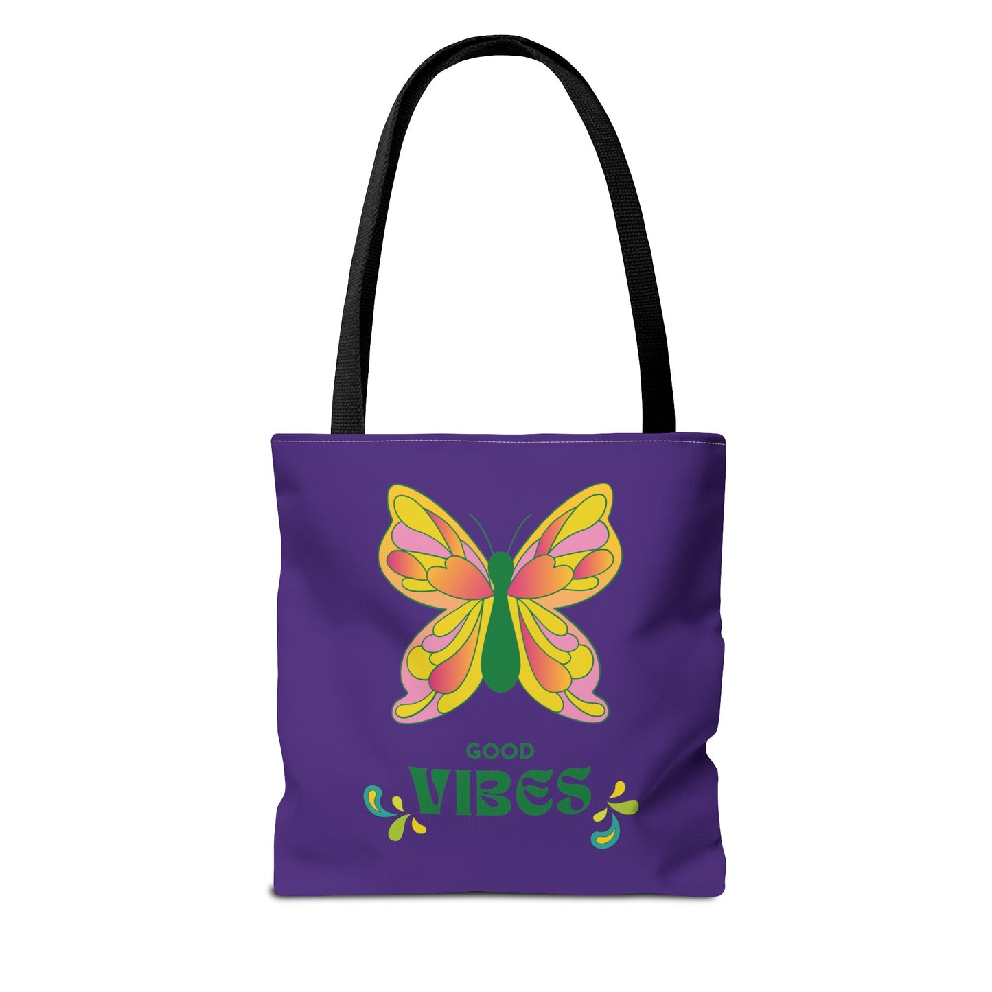 "Good Vibes" Butterfly Tote Bag - Stylish, Durable, Multiple Sizes