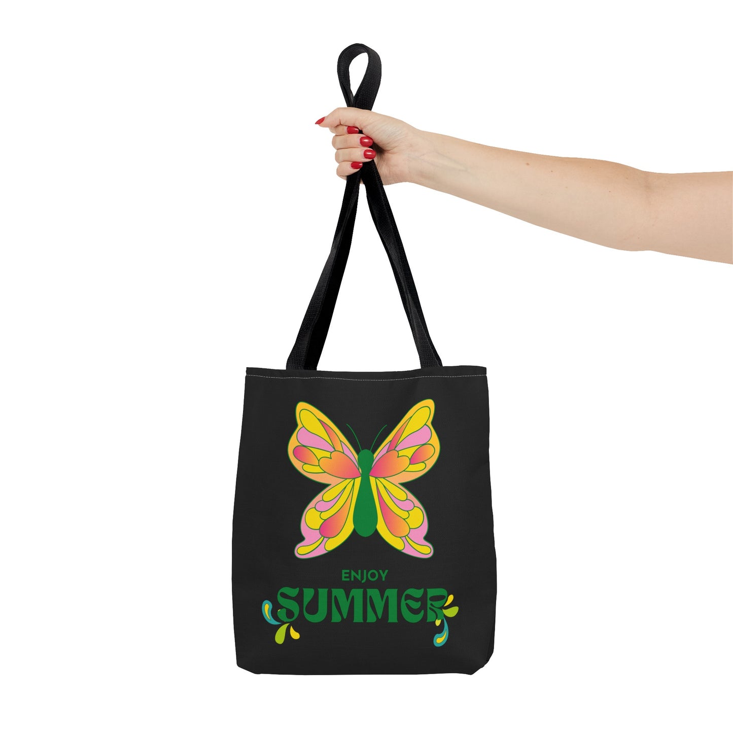 "Enjoy Summer" Butterfly Tote Bag - Stylish, Durable, Multiple Sizes