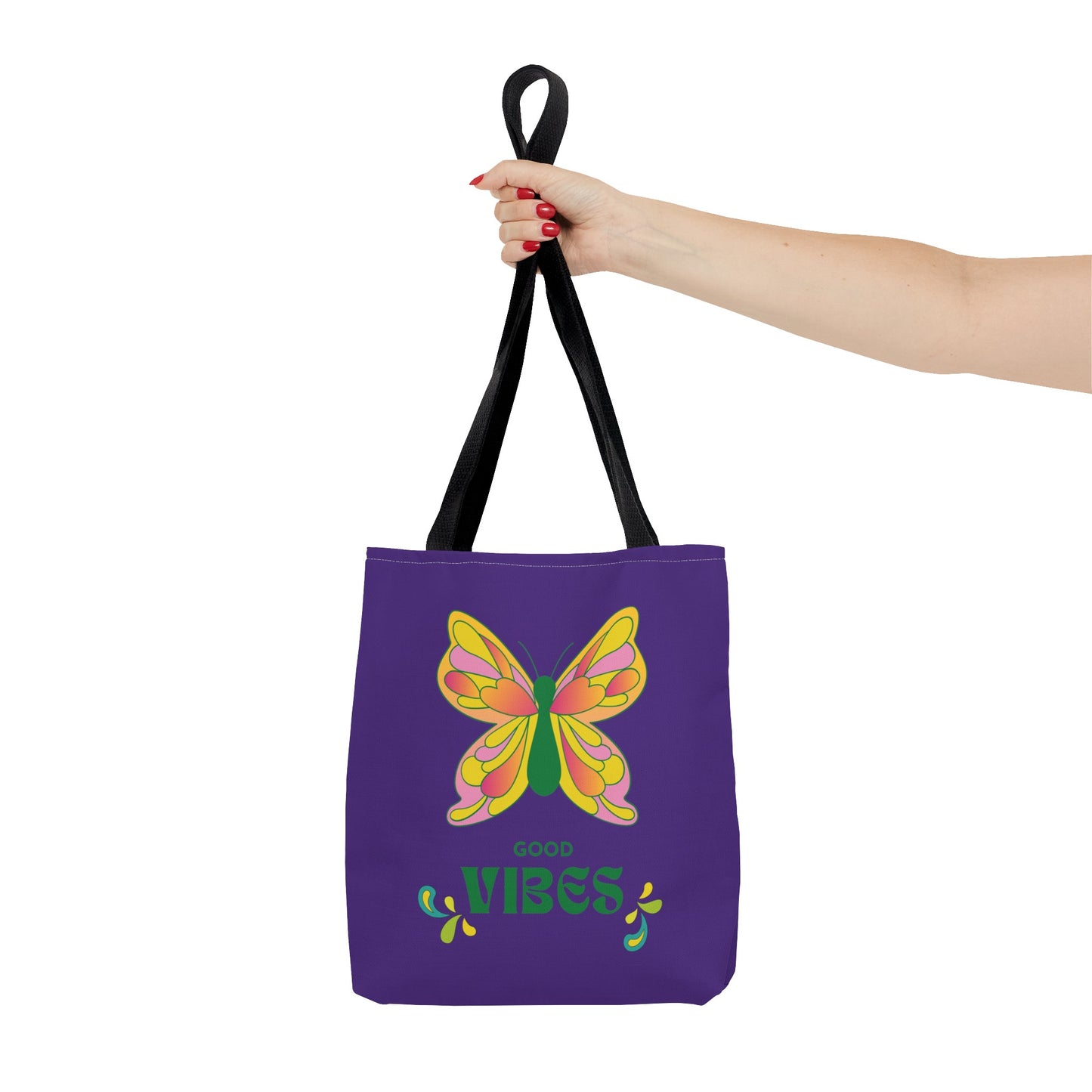 "Good Vibes" Butterfly Tote Bag - Stylish, Durable, Multiple Sizes