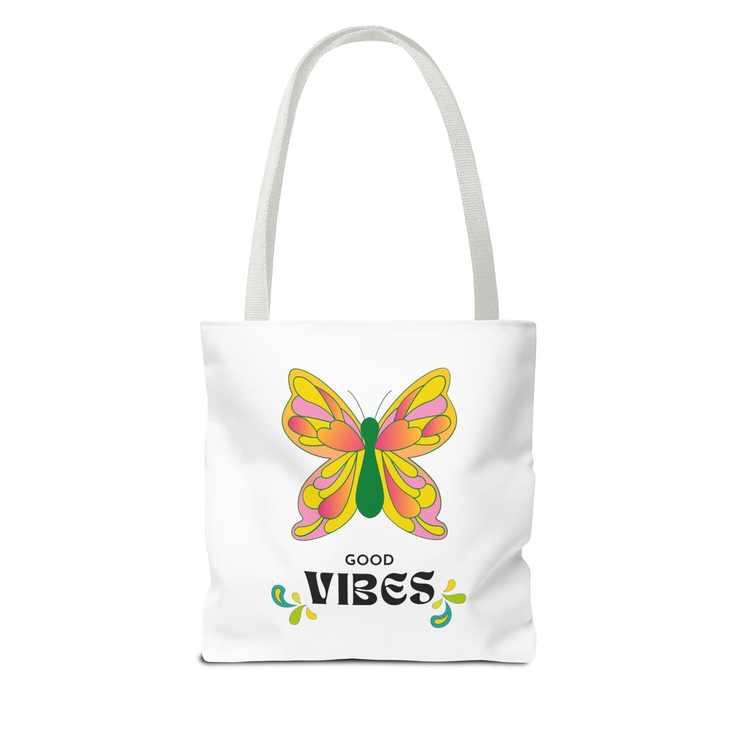 "Good Vibes" Butterfly Tote Bag - Stylish, Durable, Multiple Sizes