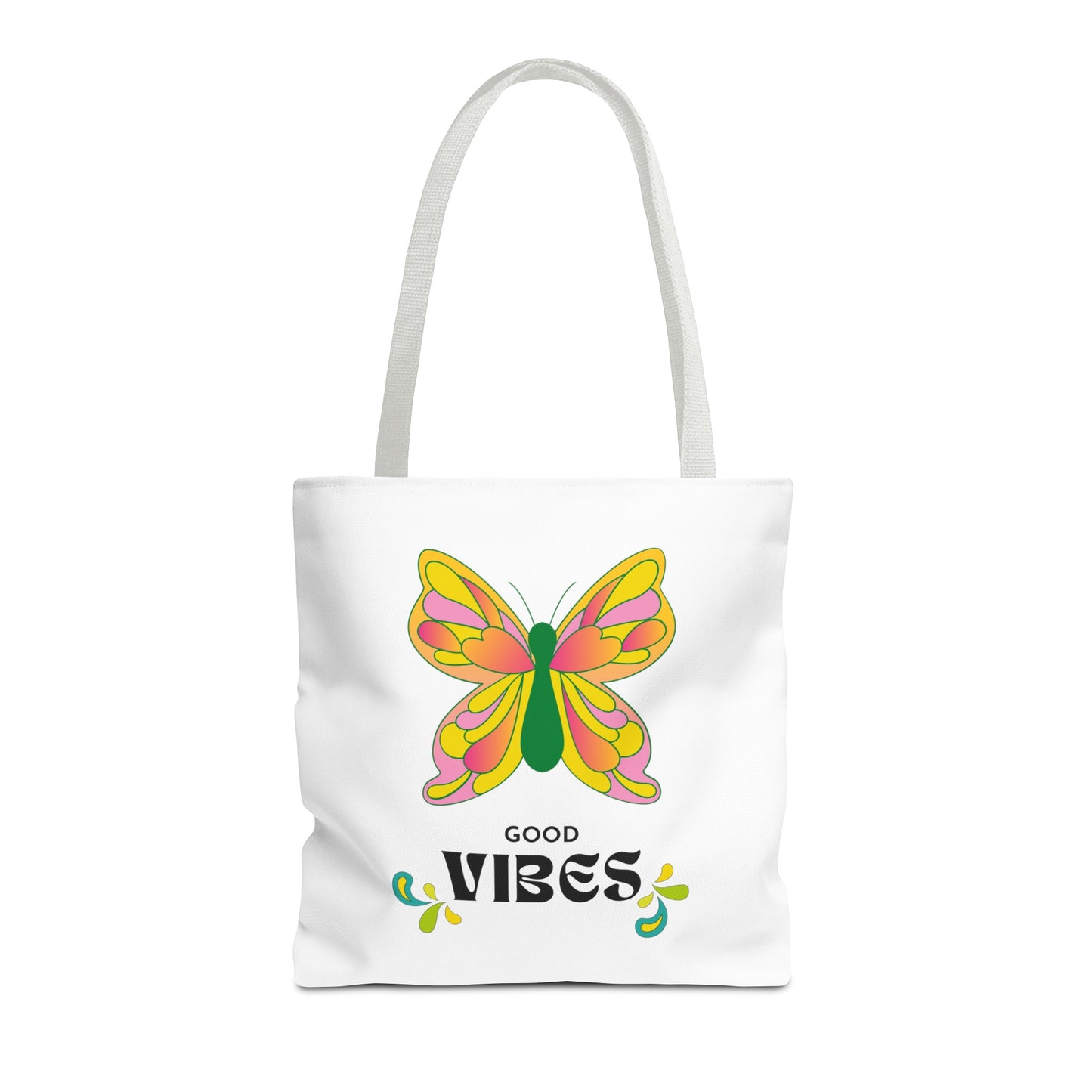 "Good Vibes" Butterfly Tote Bag - Stylish, Durable, Multiple Sizes