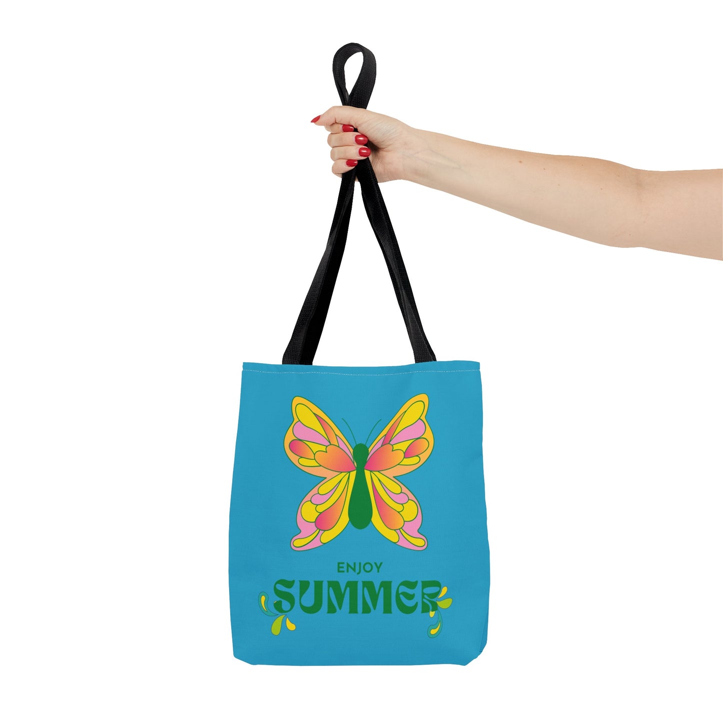 "Enjoy Summer" Butterfly Tote Bag - Stylish, Durable, Multiple Sizes