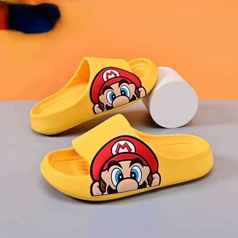 Super Mario Brothers Kids' Cartoon Character Slide Sandals