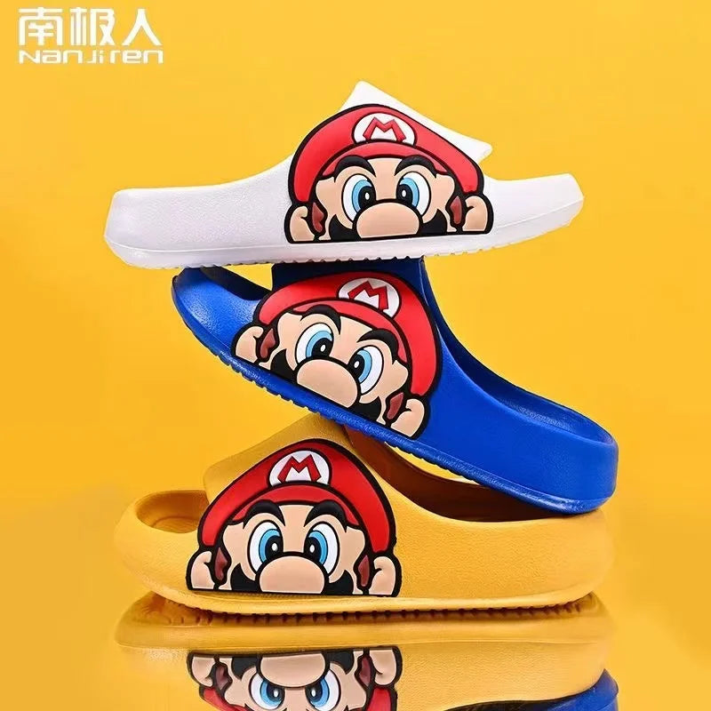 Super Mario Brothers Kids' Cartoon Character Slide Sandals