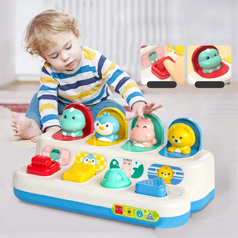 Interactive Pop-Up Montessori Animal Toy for Toddlers