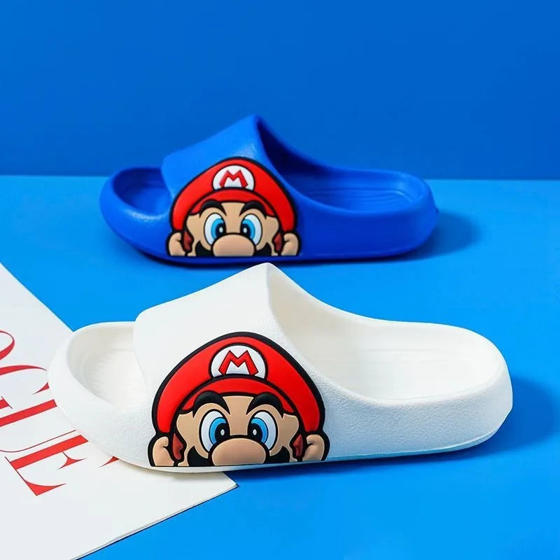 Super Mario Brothers Kids' Cartoon Character Slide Sandals