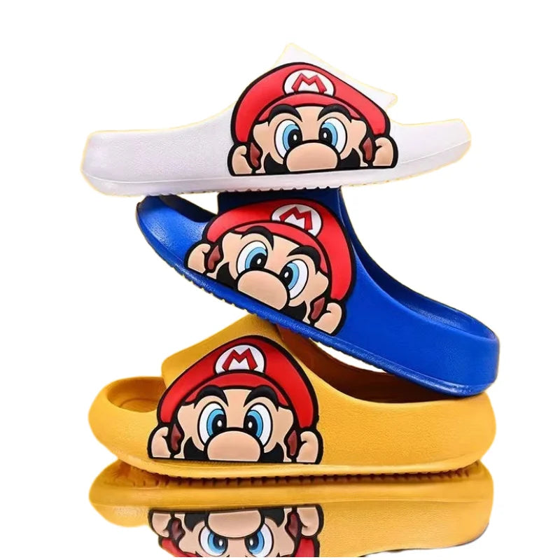 Super Mario Brothers Kids' Cartoon Character Slide Sandals